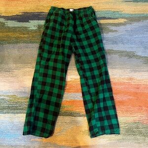 Forever 21 Green/Black Plaid Sweatpants